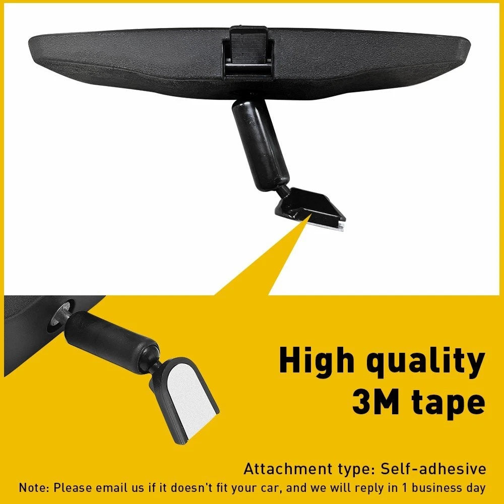 10" Black Rear View Mirror Interior Replacement for Universal (Fits All Models)