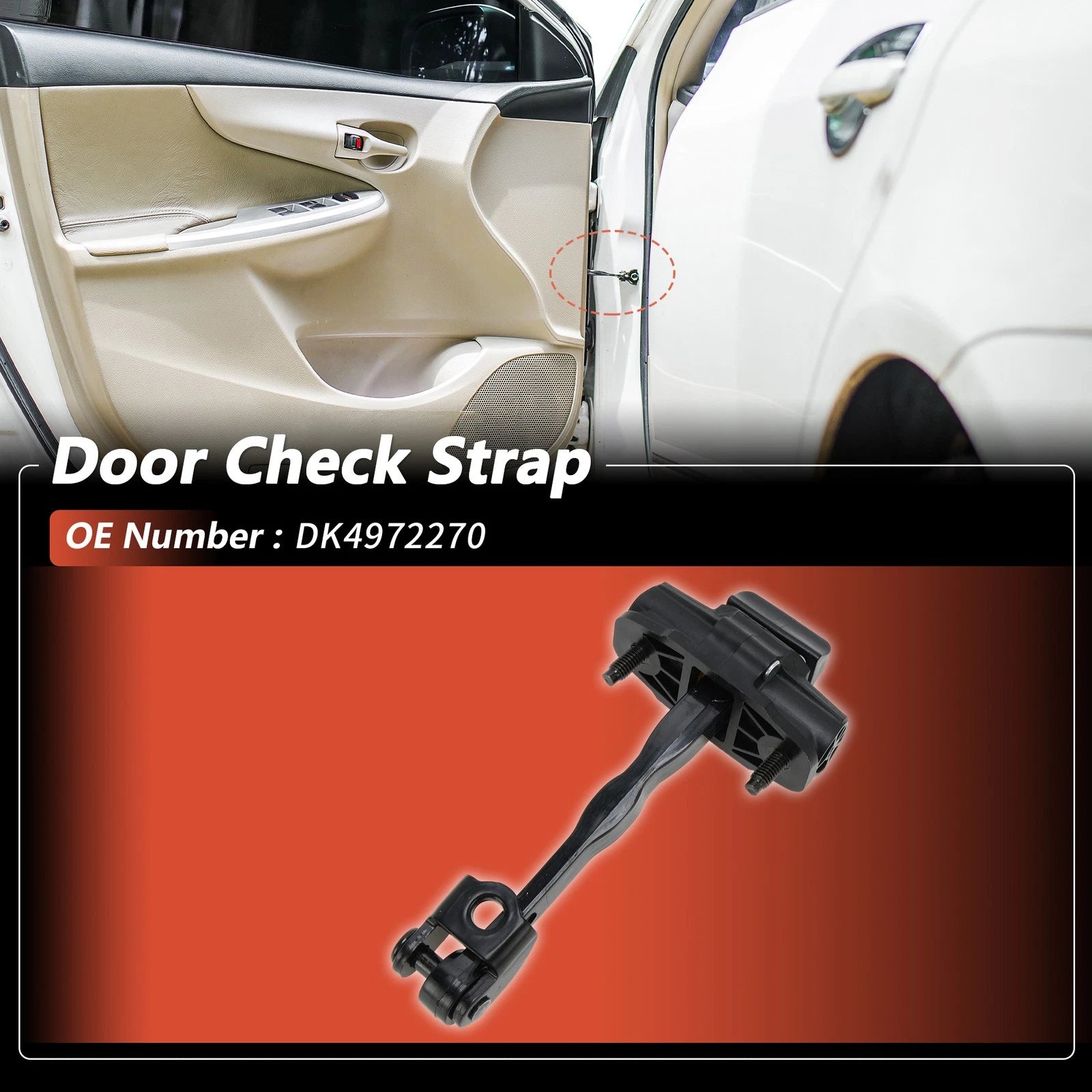 1Pc Door Check Strap for Ford Fiesta (2009–2019) No.DK4972270