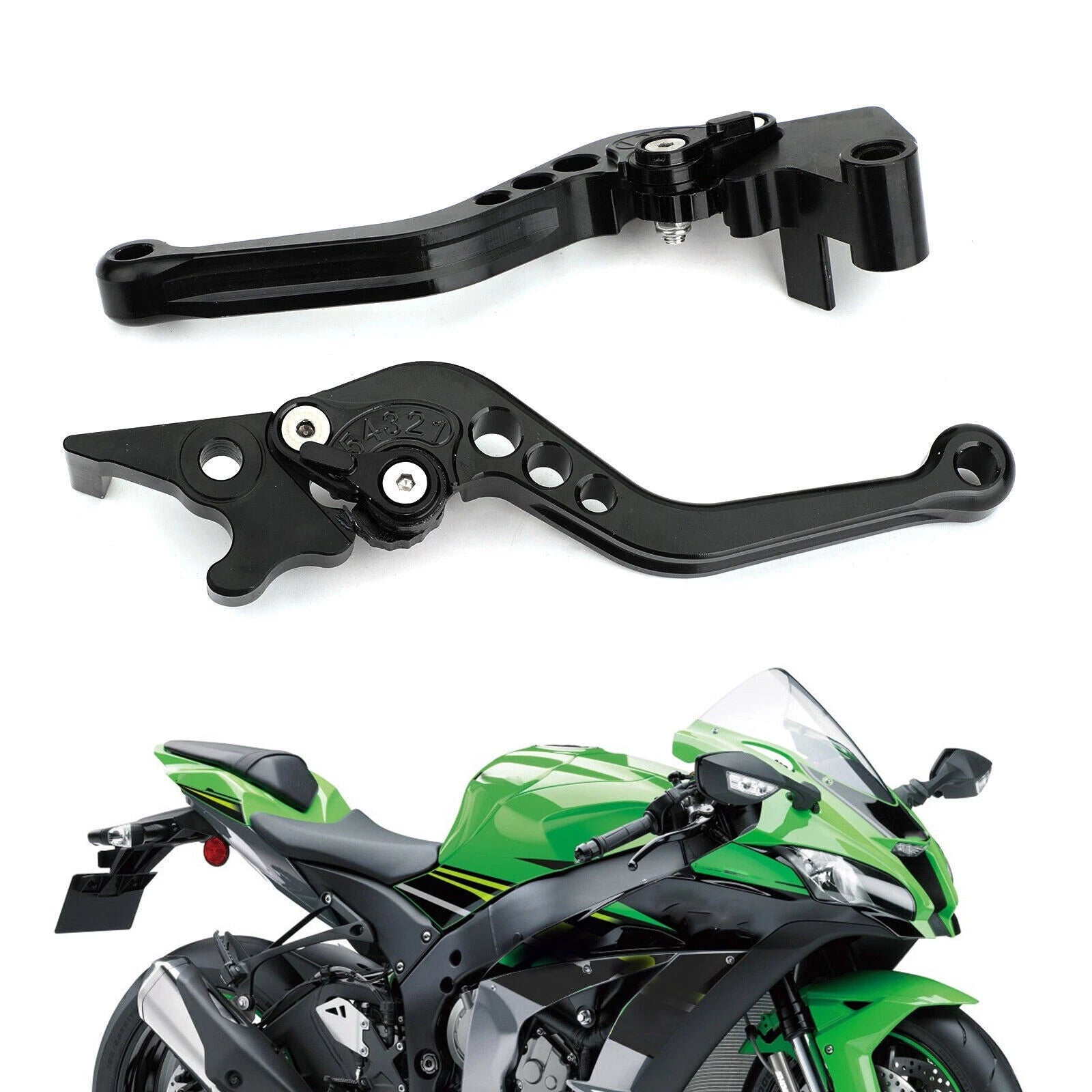 Aluminum Brake Clutch Levers for Kawasaki Ninja 250 300 (2013–2018) Black