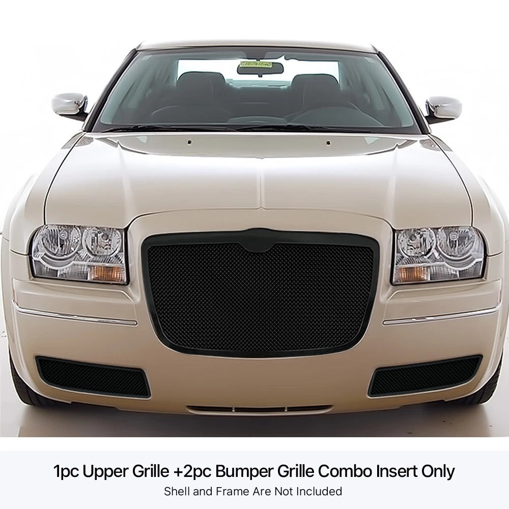 Stainless Steel Black Mesh Grille Insert for Chrysler (2005-2010)