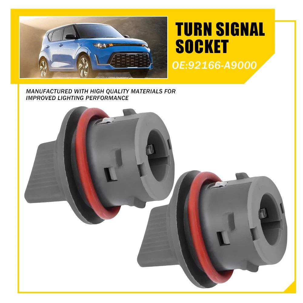 Pair Turn Signal Socket 92166A9000 for Kia Soul (2019–2025) & Hyundai Elantra (2021–2023)