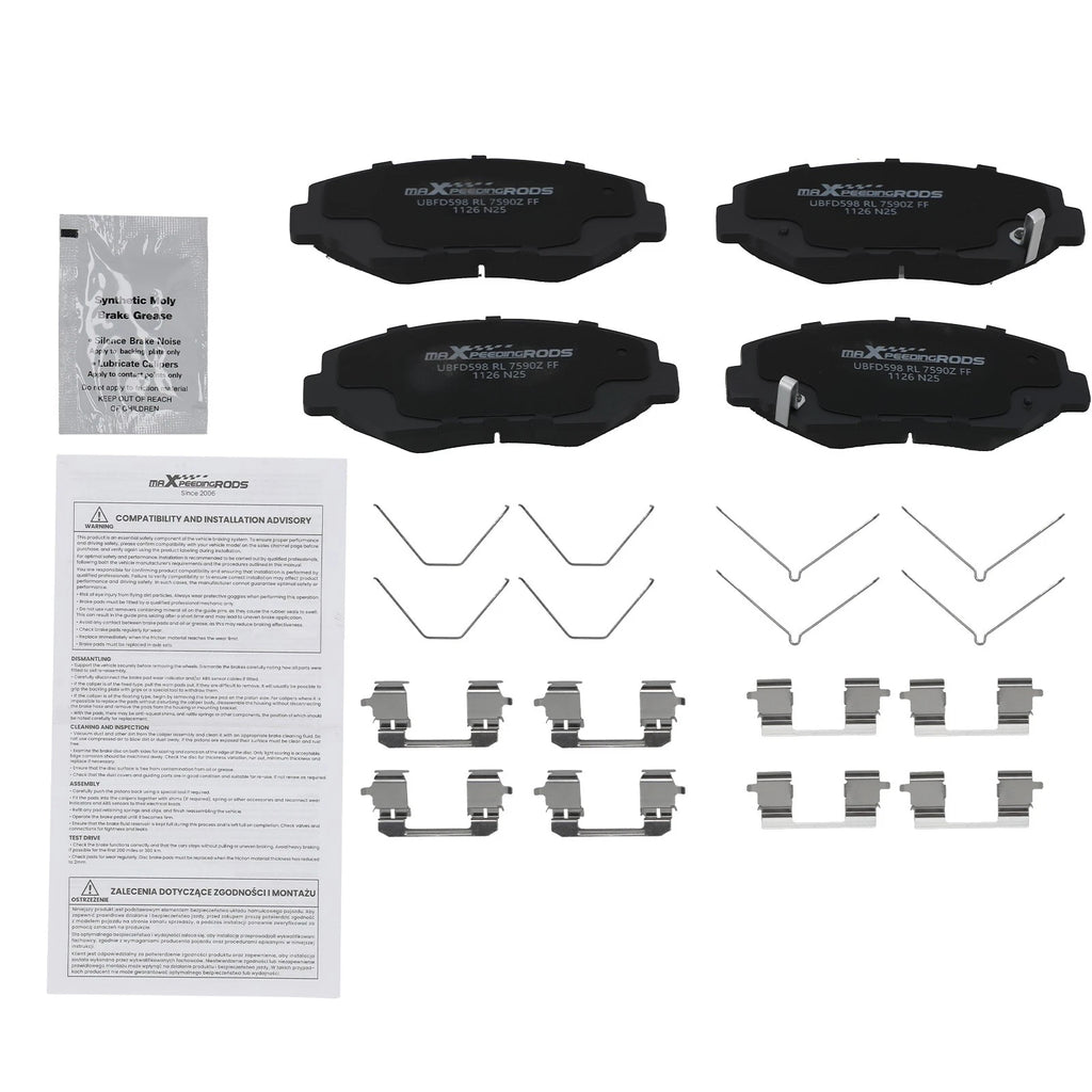 Set of 2 Ceramic Brake Pads for Honda CR-Z (2016)