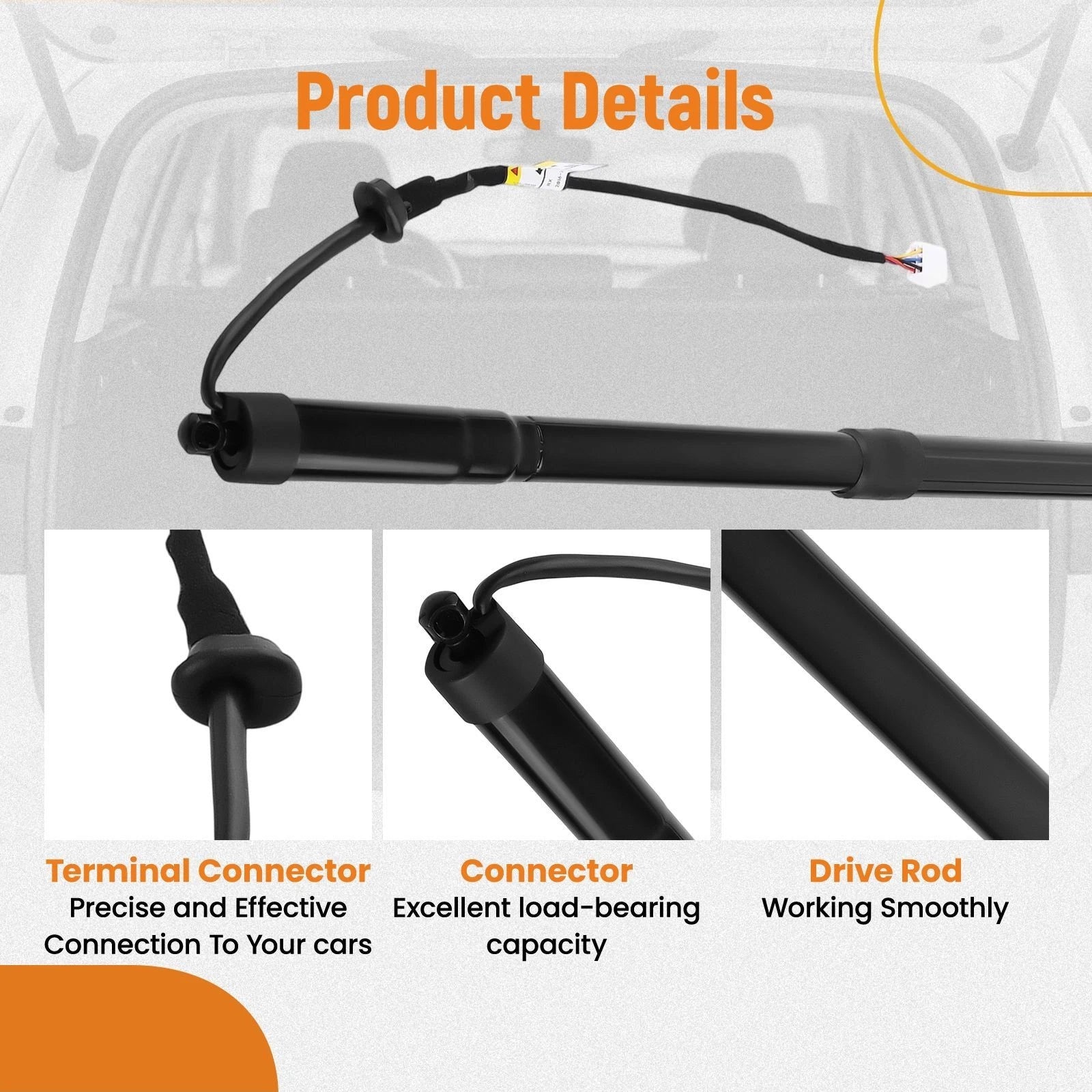 Pair Rear Trunk Lift Support Struts for Lexus RX350 (2007–2015) 6892048031
