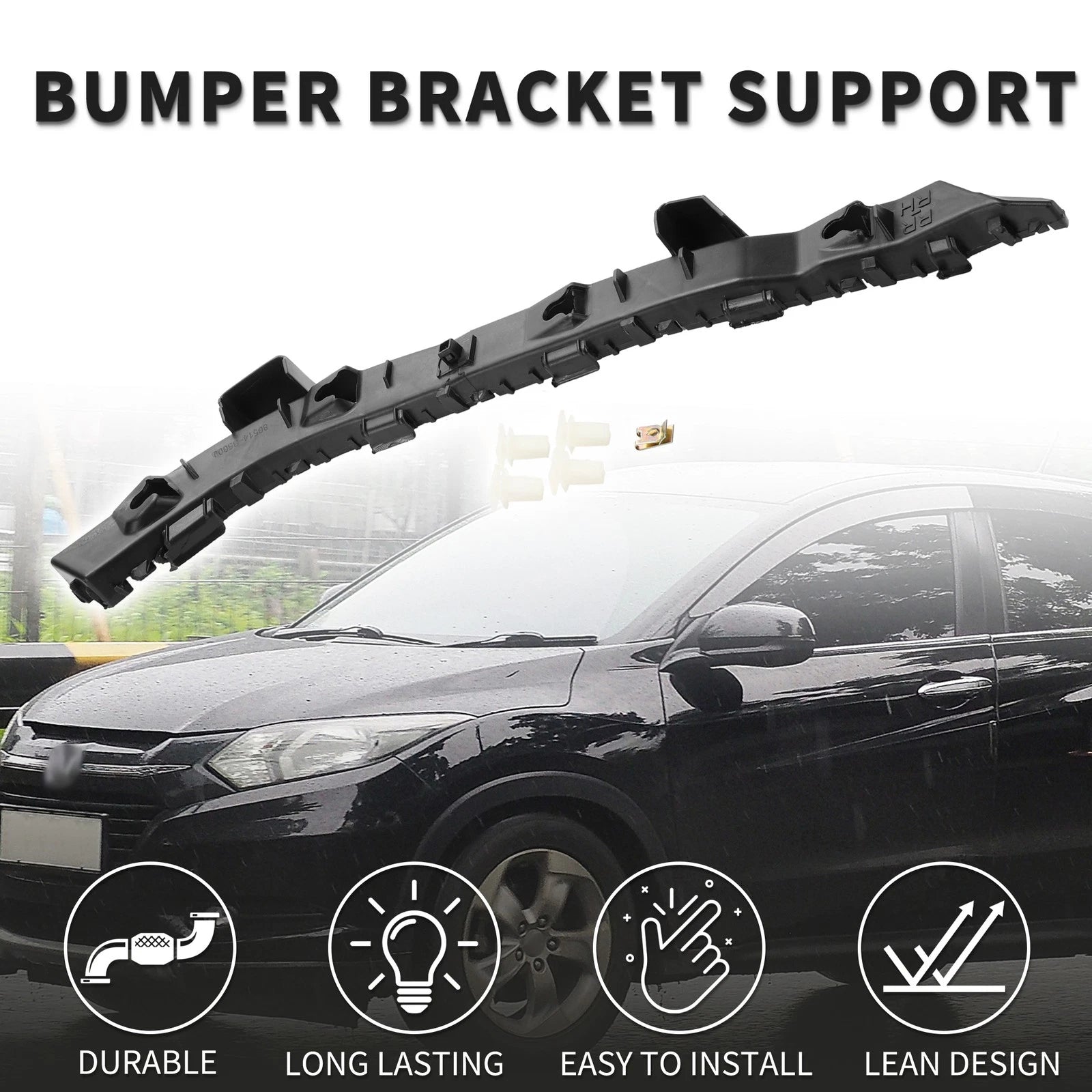 1pc Left Rear Bumper Retainer Bracket No. 86614A7000 for Kia Forte Sedan (2014–2018)