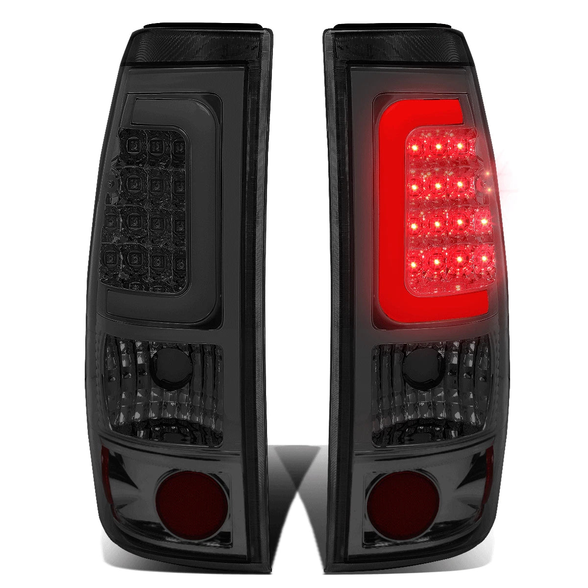 Smoked Crystal Headlight & 3D LED Brake/Tail Light for Silverado (1999–2002)