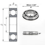 6210NR Deep Groove Ball Bearing for Scooter Skateboard Wheel (50x90x20mm)