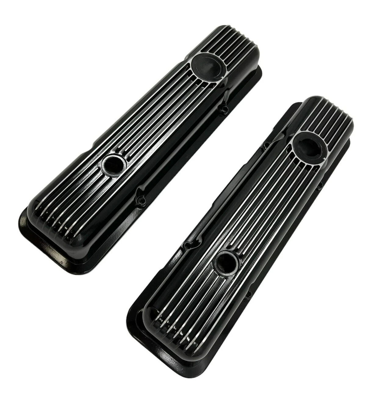 LT1 Style Black Aluminum Valve Covers Replacement w Gaskets for Chevy SBC (1997–2002)