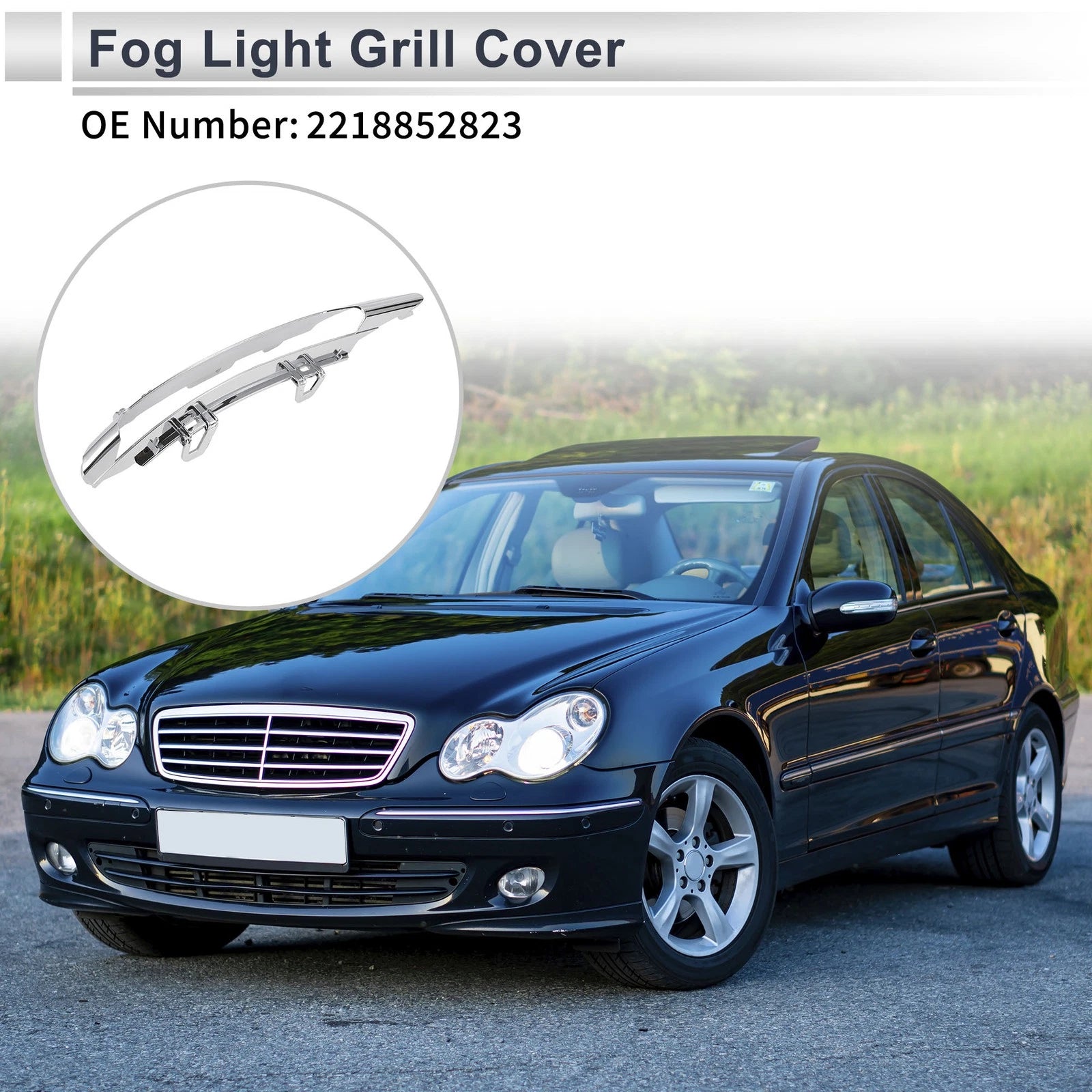 1 Pc Fog Light Grill for Mercedes Benz W221 (2010–2013) No. 2218852823