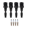 Set of 4 Ignition Coils & Spark Plugs for Hyundai Elantra Kona (2017–2023)