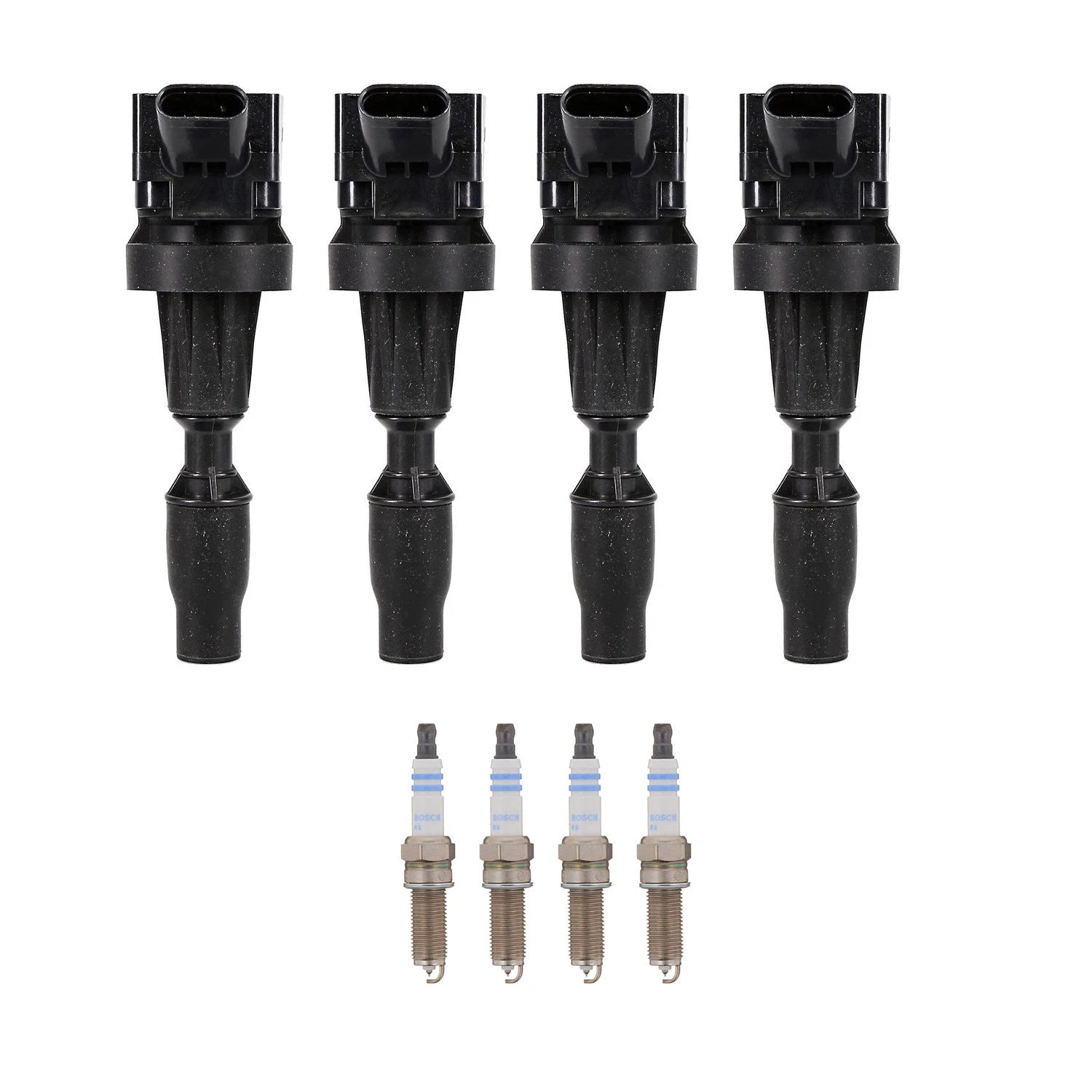 Set of 4 Ignition Coils & Spark Plugs for Hyundai Elantra Kona (2017–2023)