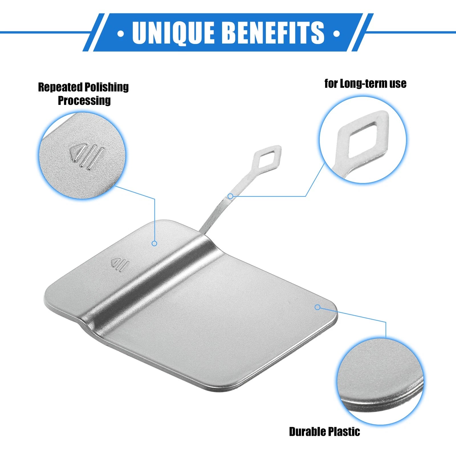 Tow Hook Eye Hole Cover Cap for Mercedes-Benz GLK350 (2010–2015) Silver Tone