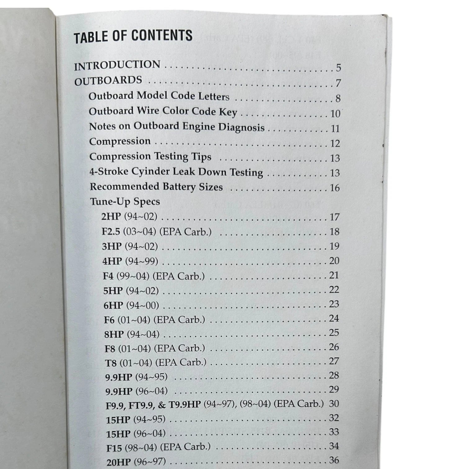 Yamaha Marine Tune-Up Service Manual LIT-18559-94-04 (1994–2004)