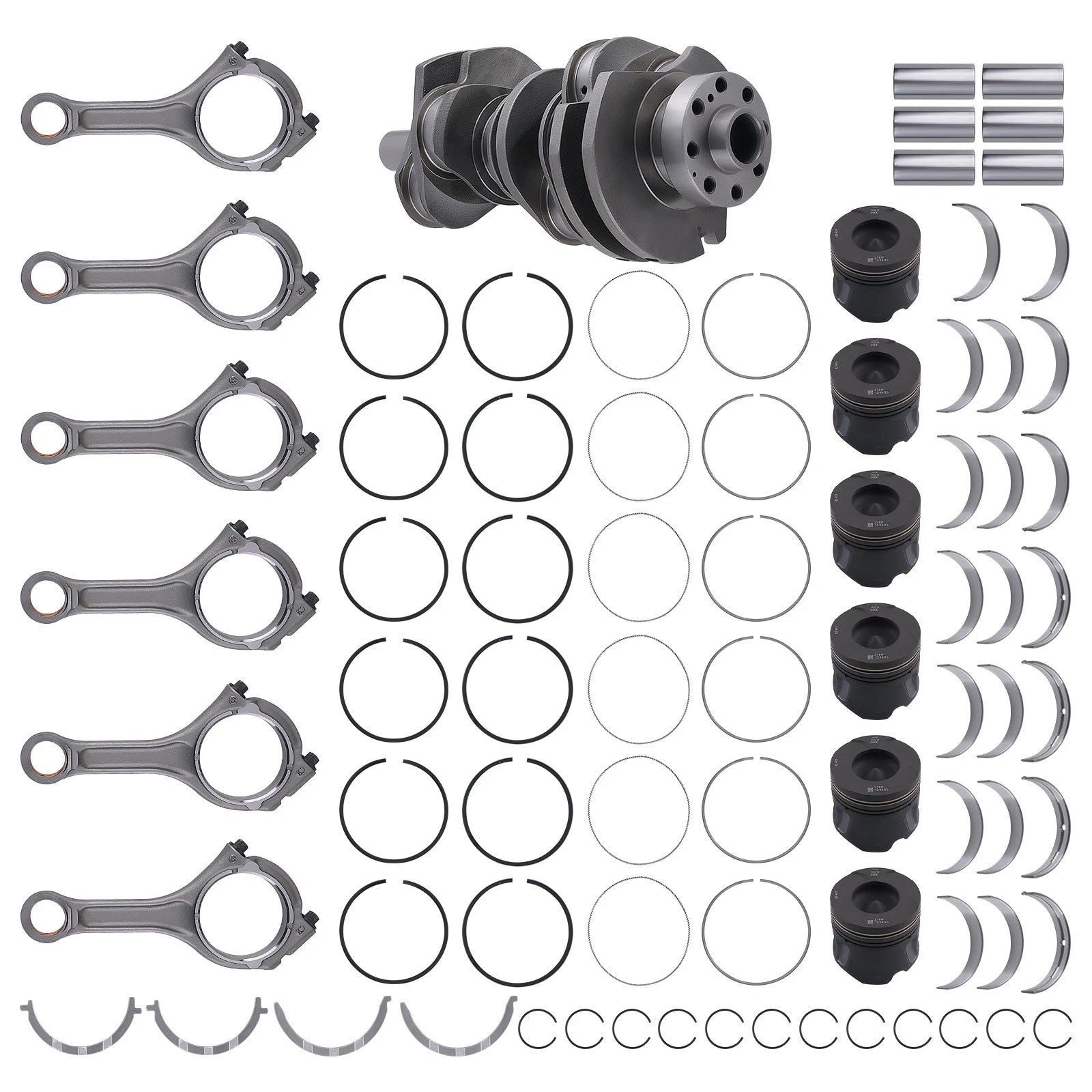 Engine Crankshaft Conrods Pistons Bearing Kit for Jeep Ram 1500 (2014–2023)