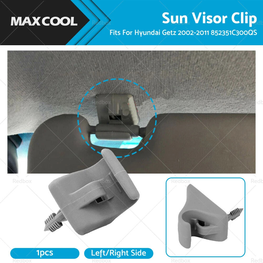 Sun Visor Clip Set for Hyundai Getz Sonata (2002–2024) Grey