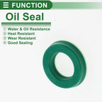Set of 5 Oil Seal Rotary Shaft Seal 12x20x4mm High Pressure Green