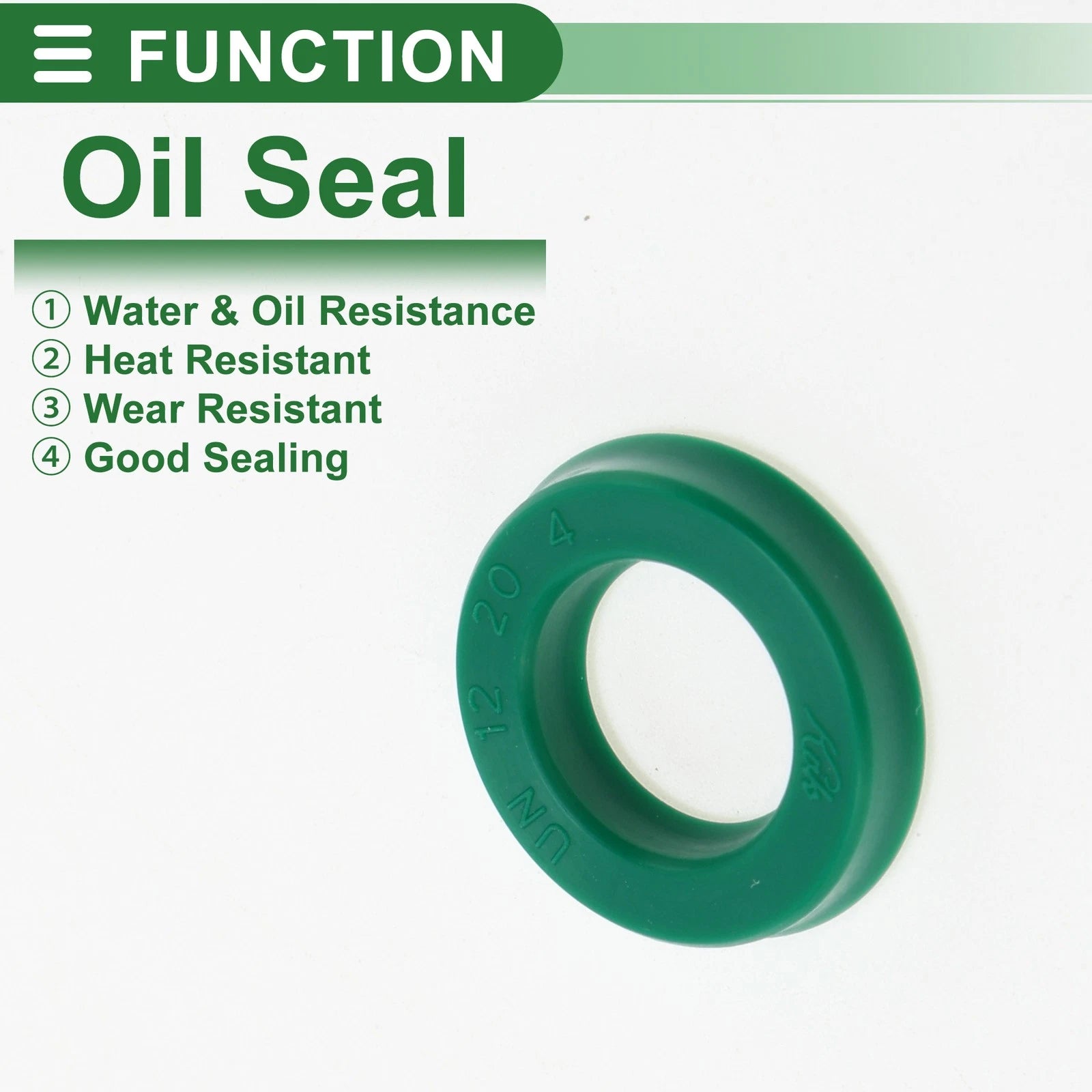 Set of 5 Oil Seal Rotary Shaft Seal 12x20x4mm High Pressure Green
