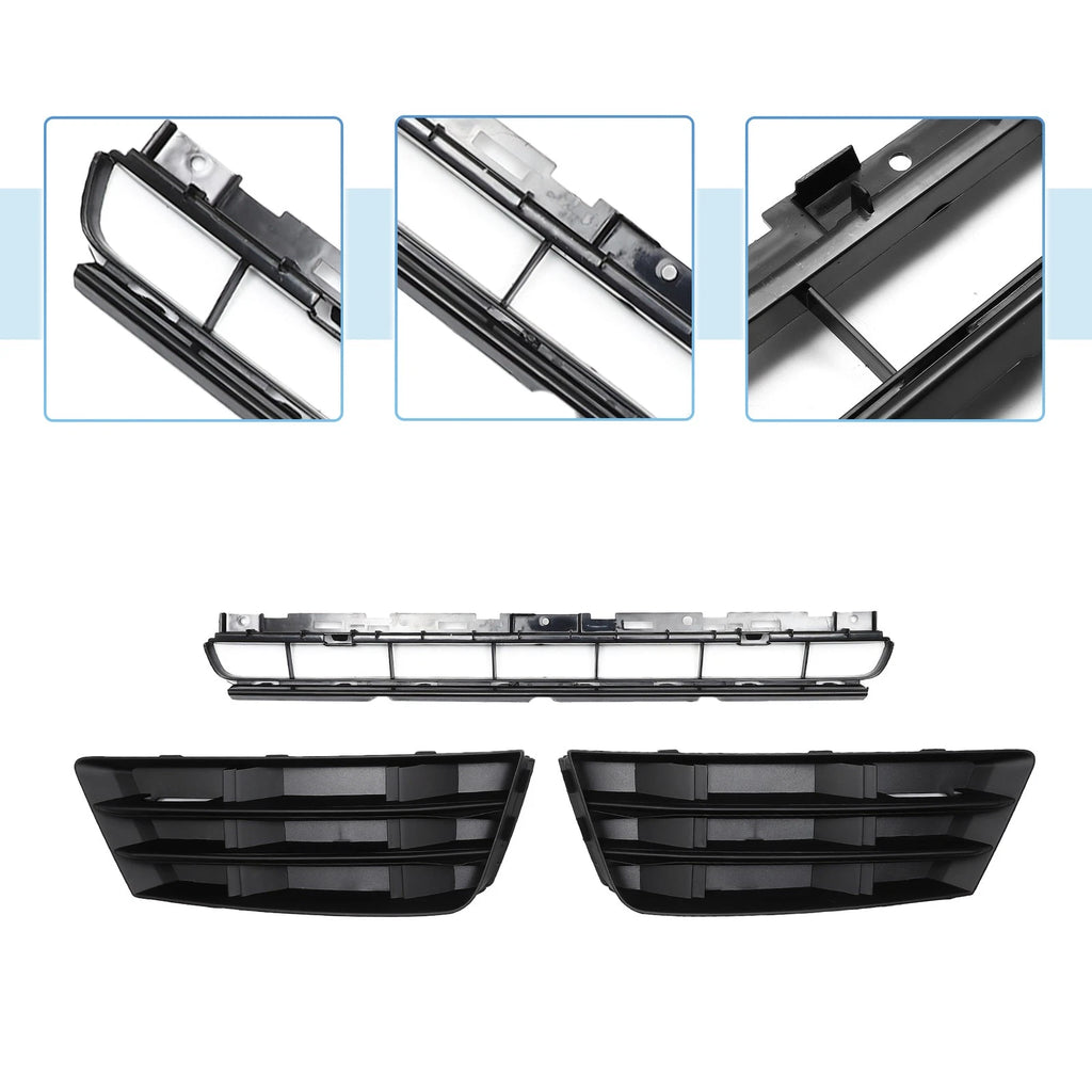 Front Lower Bumper Grille for Audi A4 B9 (2016–2018) Black S-Line