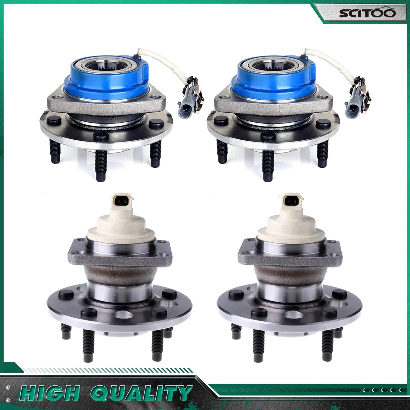 Set of 4 Wheel Bearings for Cadillac DTS (2006–2011)