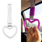 White JDM Tsurikawa Ring Handle Strap for Train Bus Drift Charm