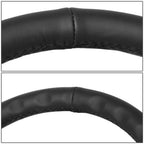 NRG 350mm 3" 3-Spoke Black Leather Steering Wheel for Universal Fit (2010–2023)