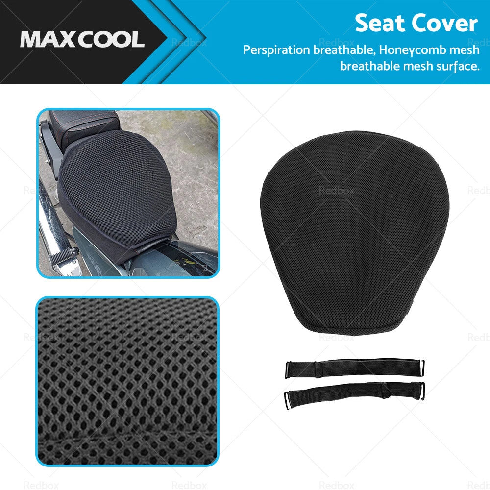 Universal Motorcycle Seat Cover Black Mesh (1970–1980)