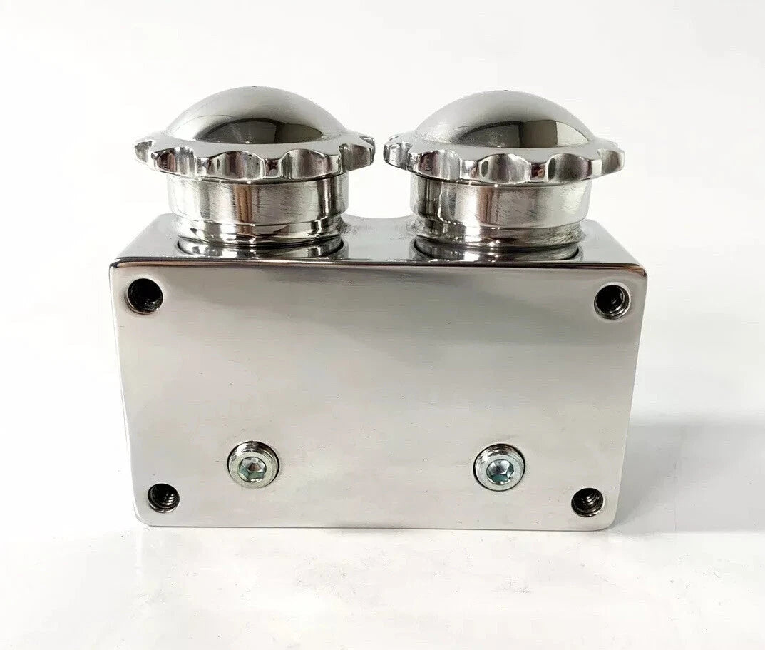 Dual Remote Brake Fluid Reservoir Replacement for Hot Rod (1950–1975)