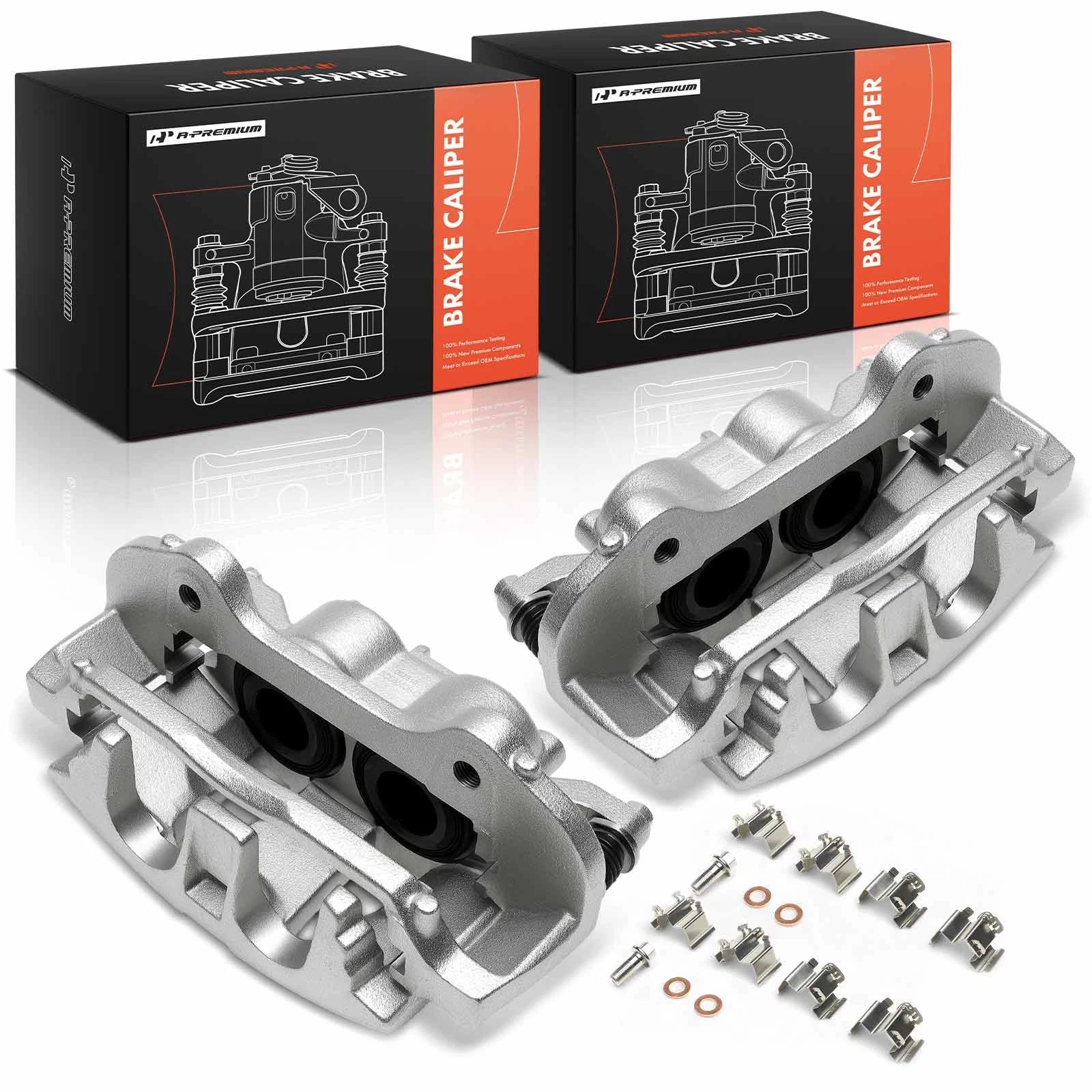 2X Front Brake Caliper with Bracket for Jeep Wrangler JL (2018–2023)