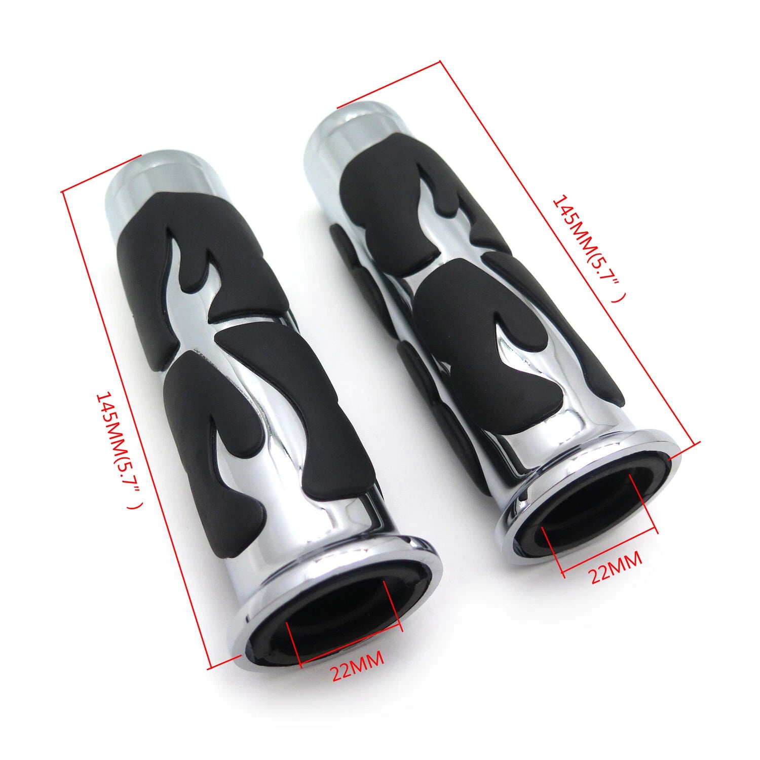 Flame Hand Grips 22mm 7/8" for Honda ATV CB CBR NSR RVF RVT VFR VTR Hornet