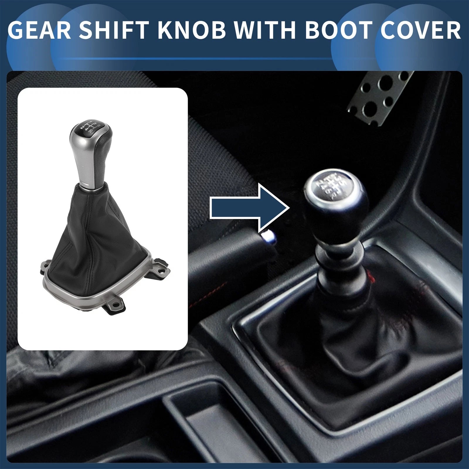 5 Speed Gear Shift Knob with Cover No. 77299TA0A01ZA for Honda Accord (2008–2012)