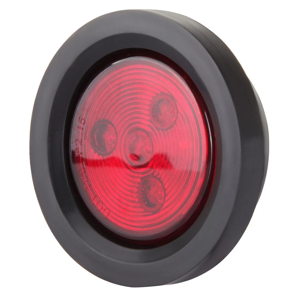 2Pcs 2.5" Round 4LED Side Marker Clearance Tail Light Kit for Truck Trailer