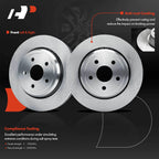 Rear Disc Brake Rotors & Ceramic Pads for Jeep Grand Cherokee (2018–2020)