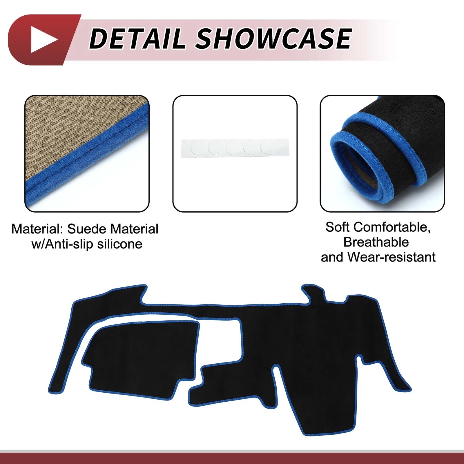 Dashboard Dash Cover Mat for Nissan Lukes 40 Series B44A (2020–2024) Black Blue