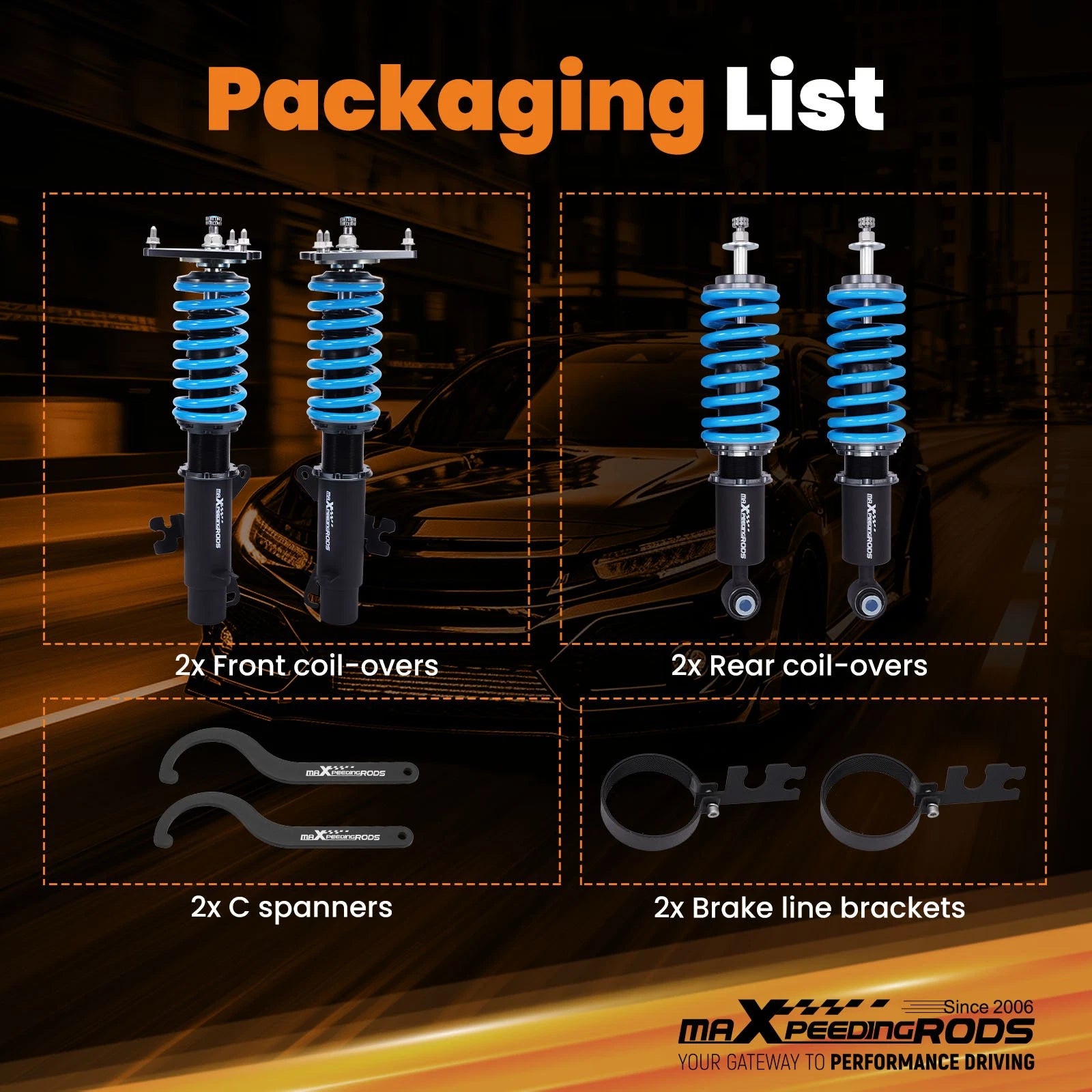 Coilover Kit 24 Way Adjustable for MINI Cooper S (2002-2006)
