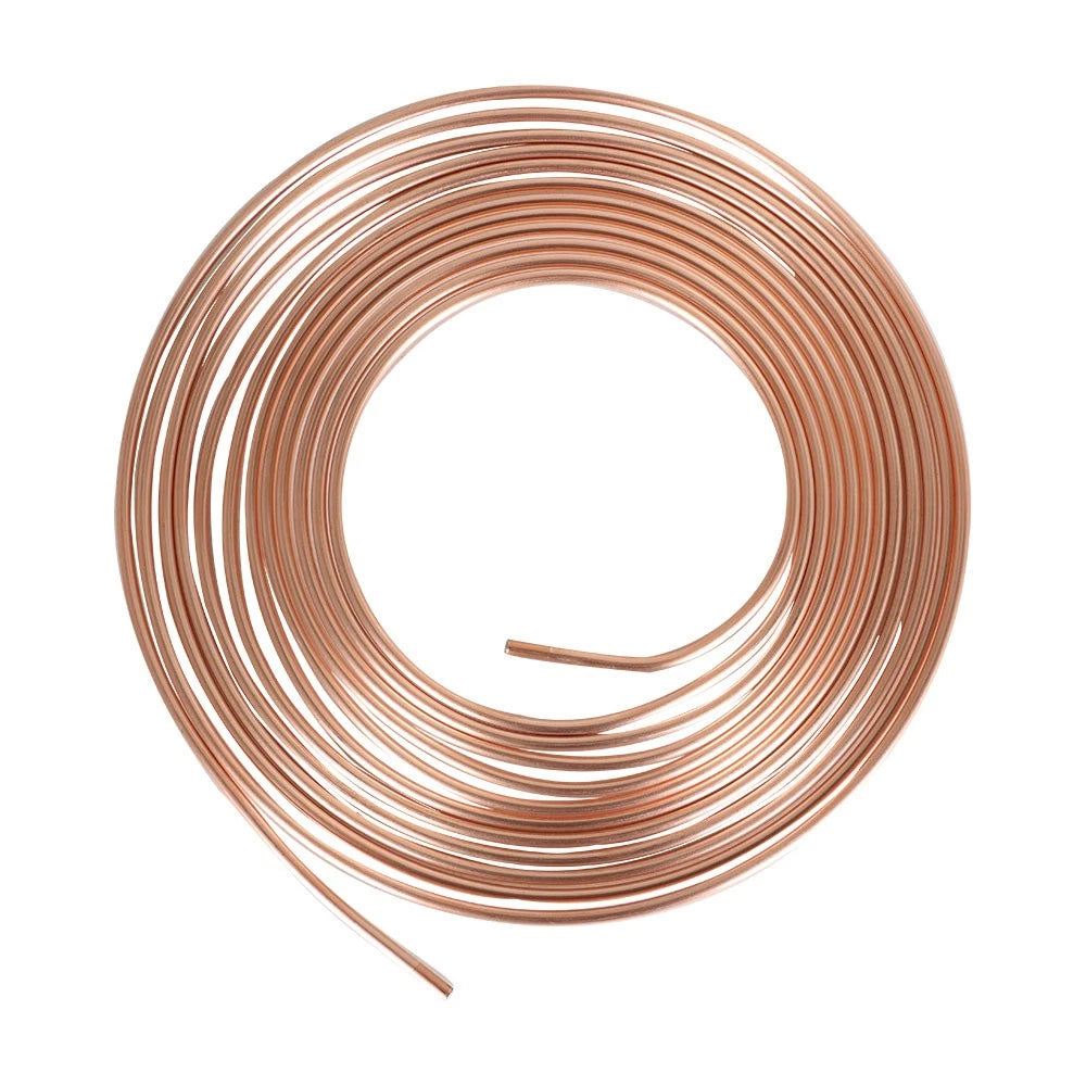 2X Copper Plated Brake Line for Hydraulic Systems (25 ft, 1/4 OD)