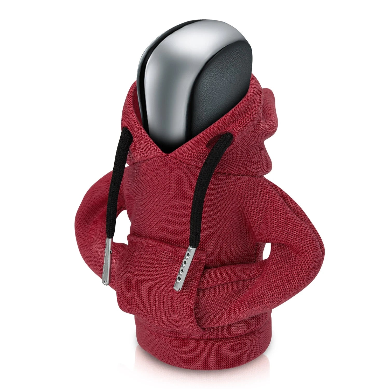 Gear Shift Knob Cover for Universal Cars (Mini Hoodie, Red)