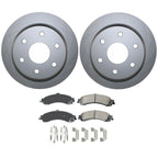Rear Brake Kit 330mm Disc Rotors & Akebono Ceramic Pads for Cadillac Chevy GMC
