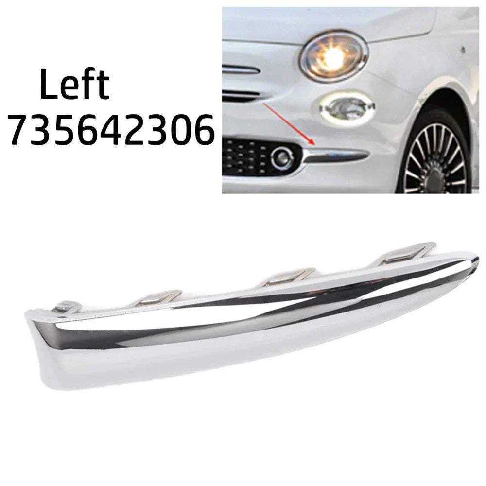 Left Front Bumper Moulding Chrome Trim for Fiat 500 312 Lounge (2016-2020)