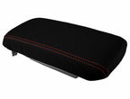 Carbon Fiber Console Lid Armrest Cover for Dodge Avenger (2008–2014) Red Stitch