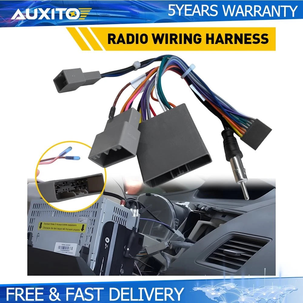 16 Pin Radio Wiring Harness Connector Plug Adapter for Honda Civic CRV (2006–2009)