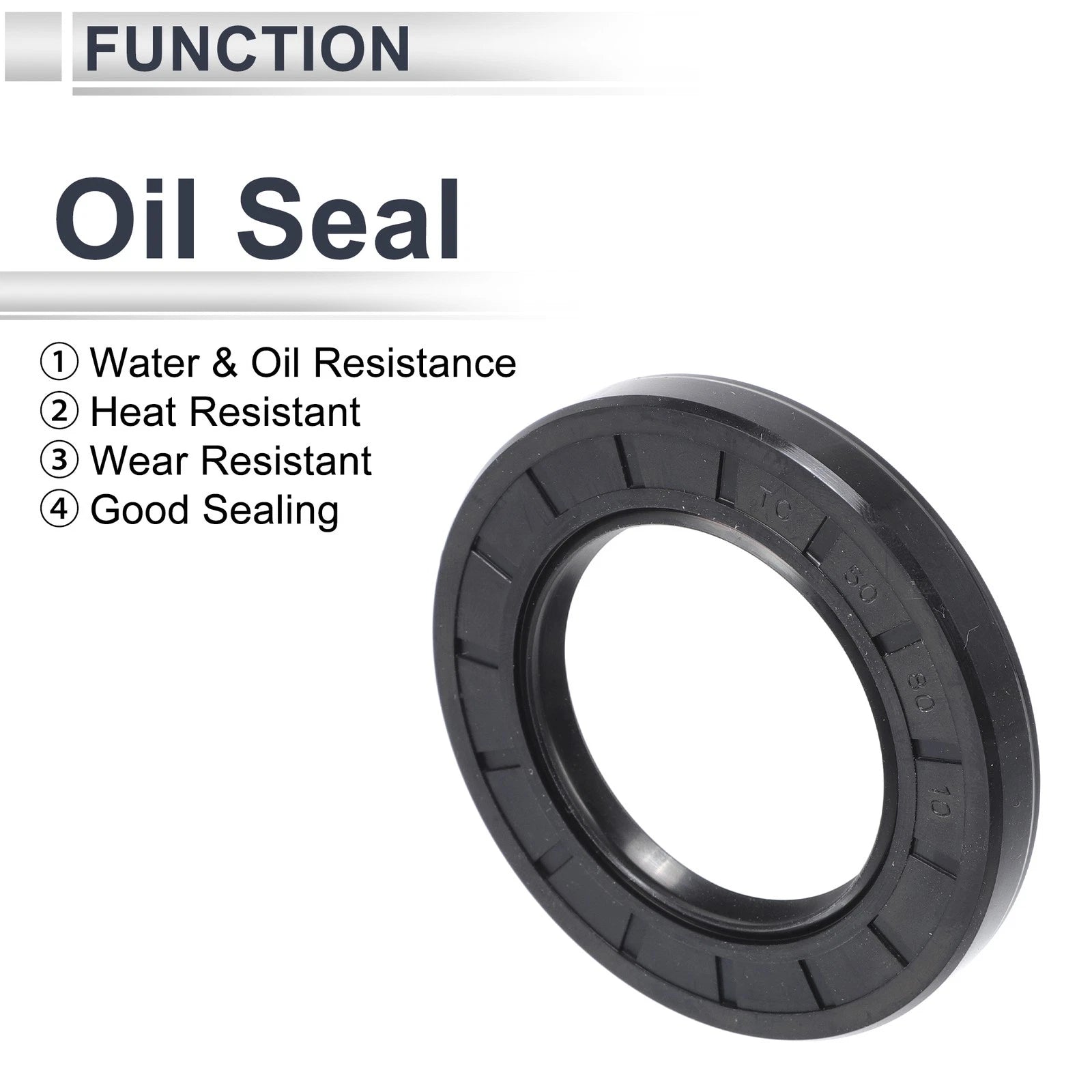 Set of 5 Oil Seal Rotary Shaft Seal NBR Rubber 50x80x10mm