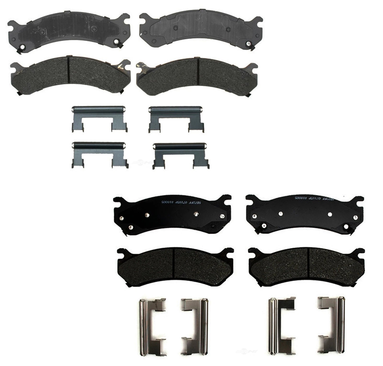 Set of 4 Semi-Met Brake Pad Sets for Silverado Sierra 3500 HD (2011–2019)