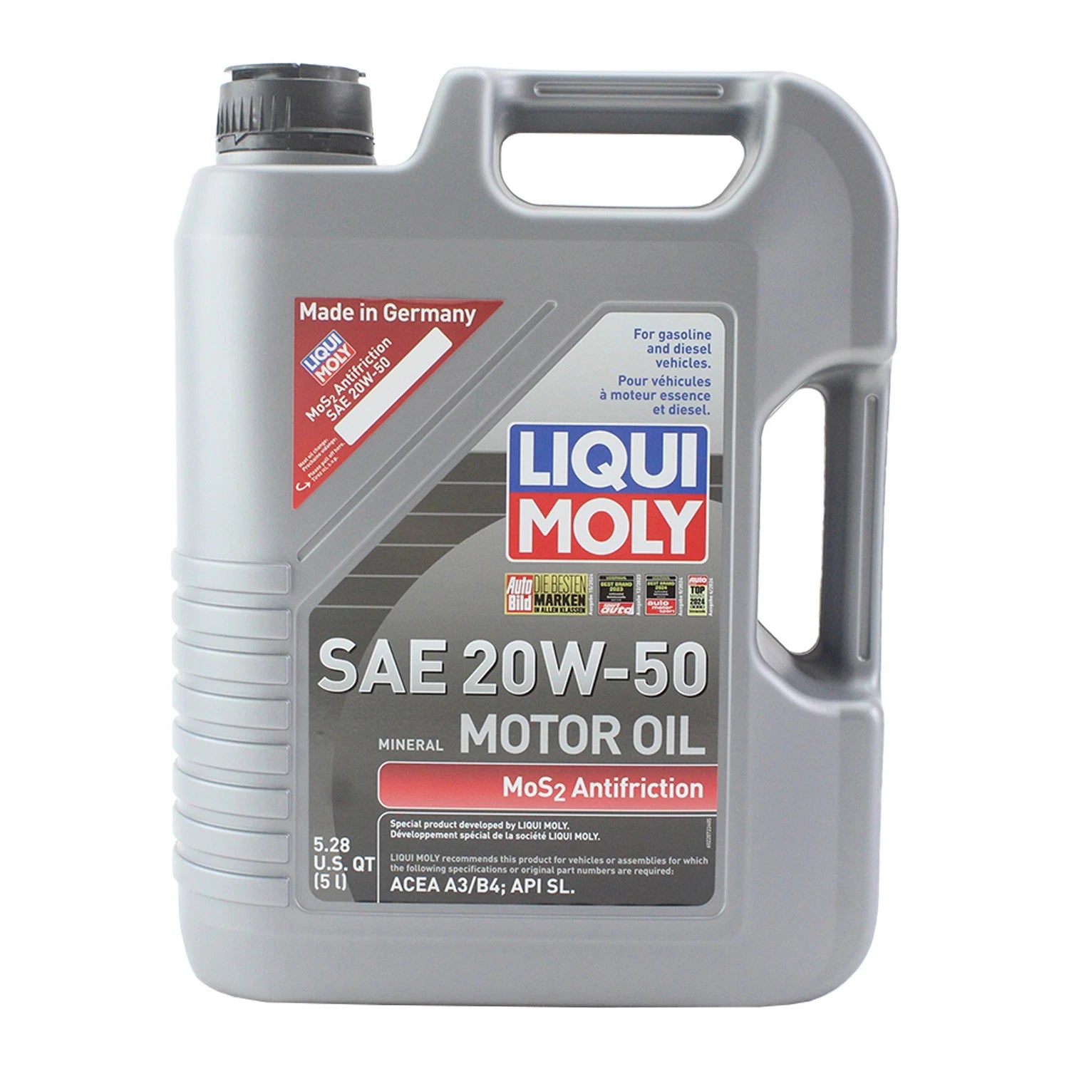 Set of 3 Liqui Moly MoS2 20W-50 Engine Motor Oil (15L Total)