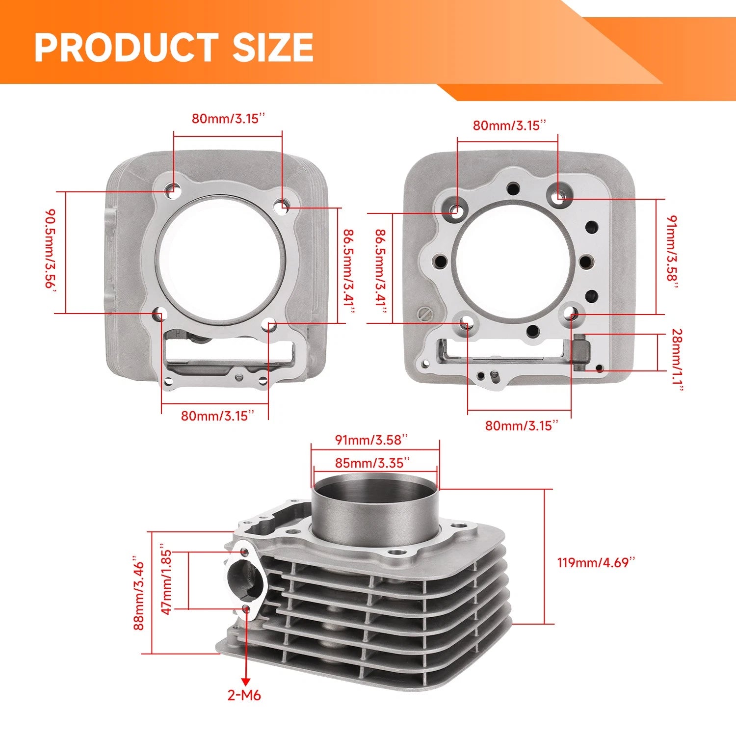 Cylinder Piston Gasket Set for Honda Sportrax TRX400EX (1999–2008)