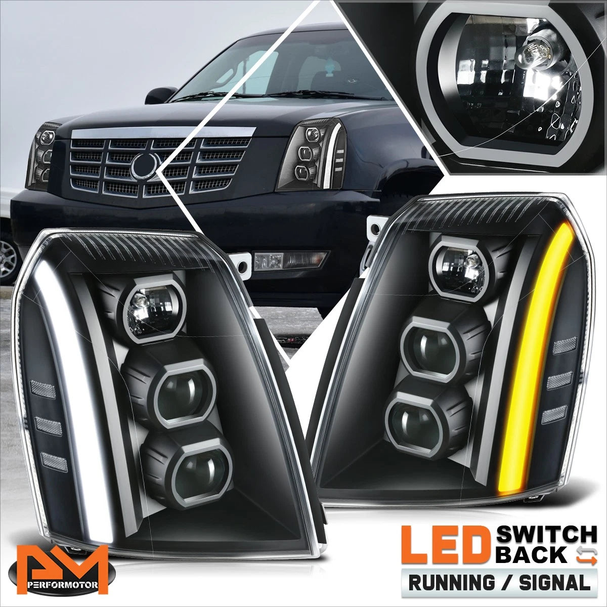 2X Full LED Tail Lights for Tacoma (2005–2015) Black Housing