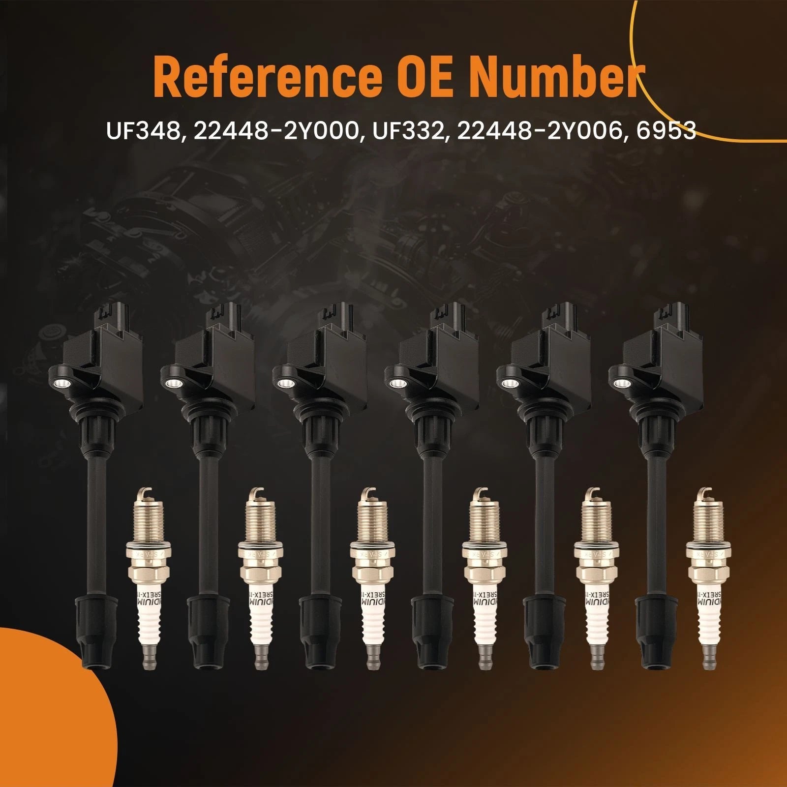 Ignition Coils & Spark Plugs Set for Nissan Maxima 2000–2001 (3.0L V6)