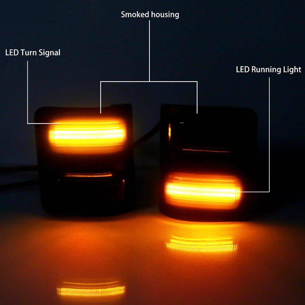 Smoked Amber LED Side Mirror Marker Signal Lights for Ford F250 F350 F450 F550