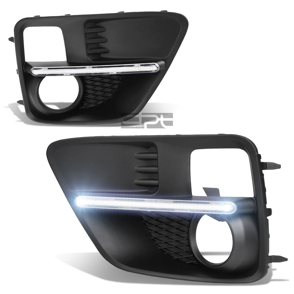 Pair OE Bumper Fog Light Bezel Covers for Subaru WRX/STI (2015–2017) W/LED DRL