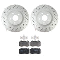 Hella Front Rotors & TRW Pro Low-Met Disc Brake Pads Kit for Mercedes C215 W220 (2000–2006)