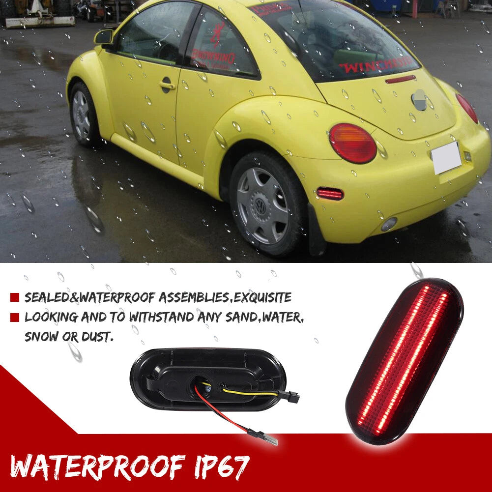 Smoked Red LED Rear Side Marker Lights for VW Beetle (1998–2005)