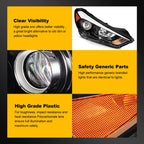 Headlamp Pair for Hyundai Tucson (2016–2018) with Bulbs